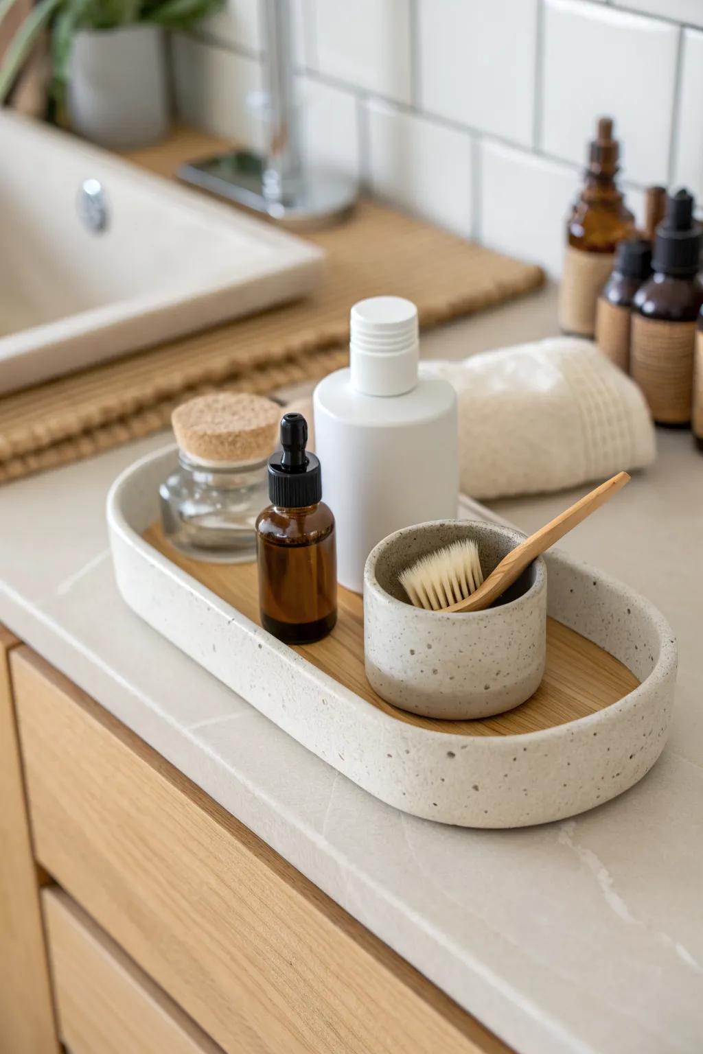 Dump it all, toss the expired, and let a simple tray hold only your daily essentials.