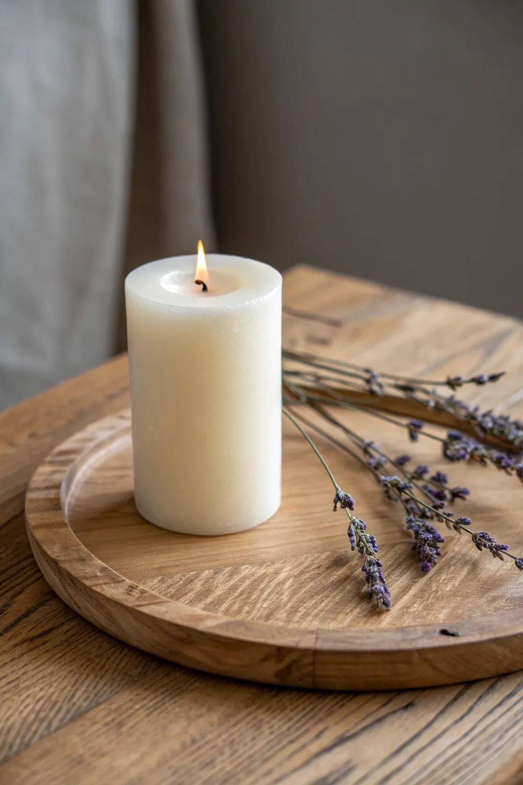 Embrace the beauty of simplicity with our artisan-crafted candle, where minimalist elegance meets natural charm.