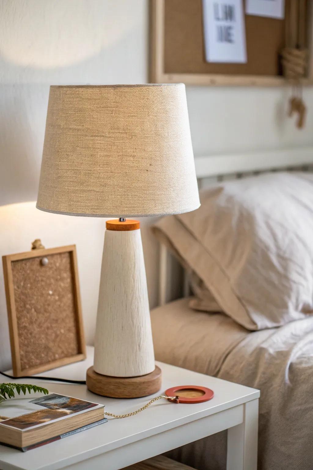 One neutral + one accent: a simple dorm color palette that makes everything feel intentional.