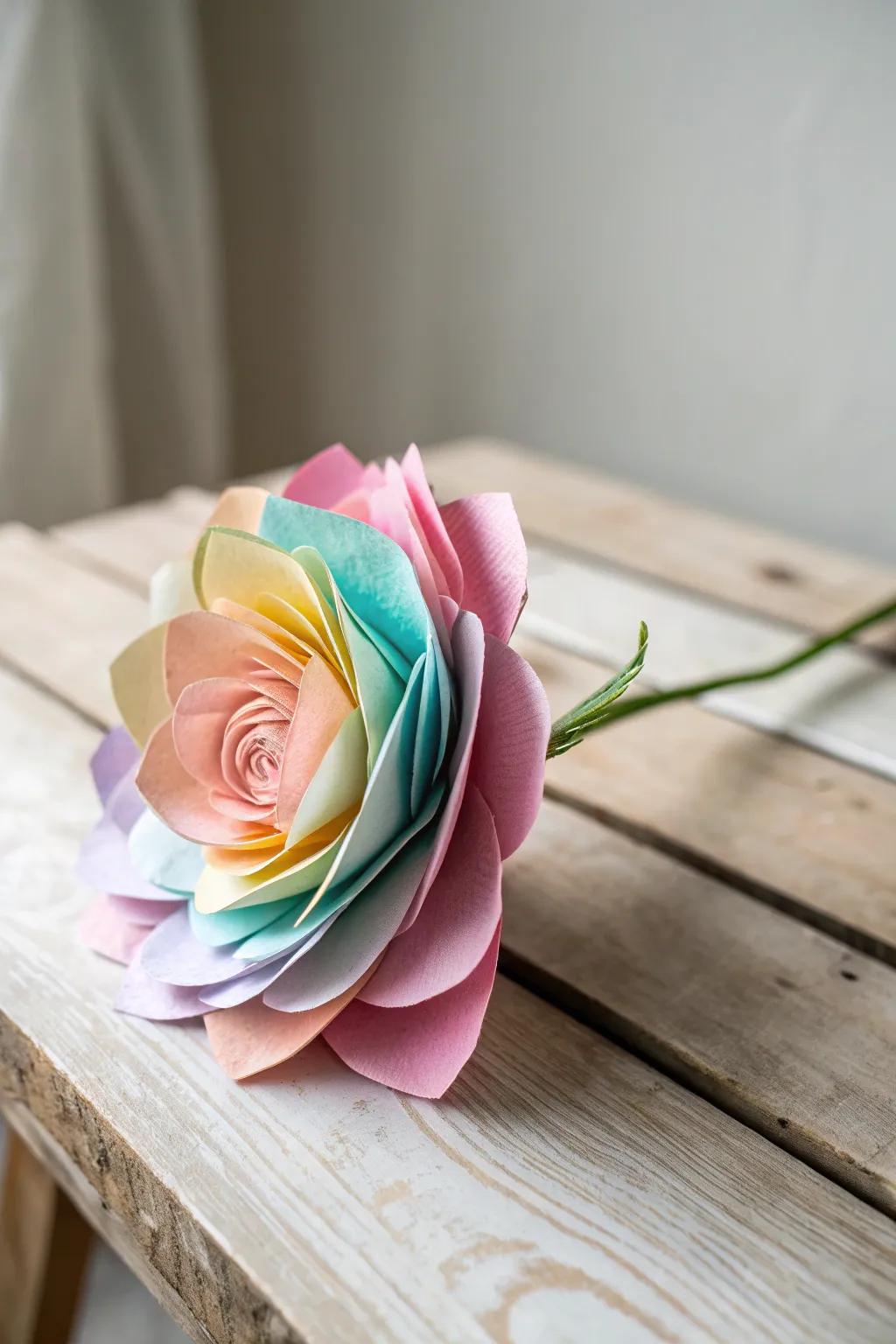 Transform your space with the elegance of handmade paper flowers. 🌸 #CraftAndCreate #ScandiBoho