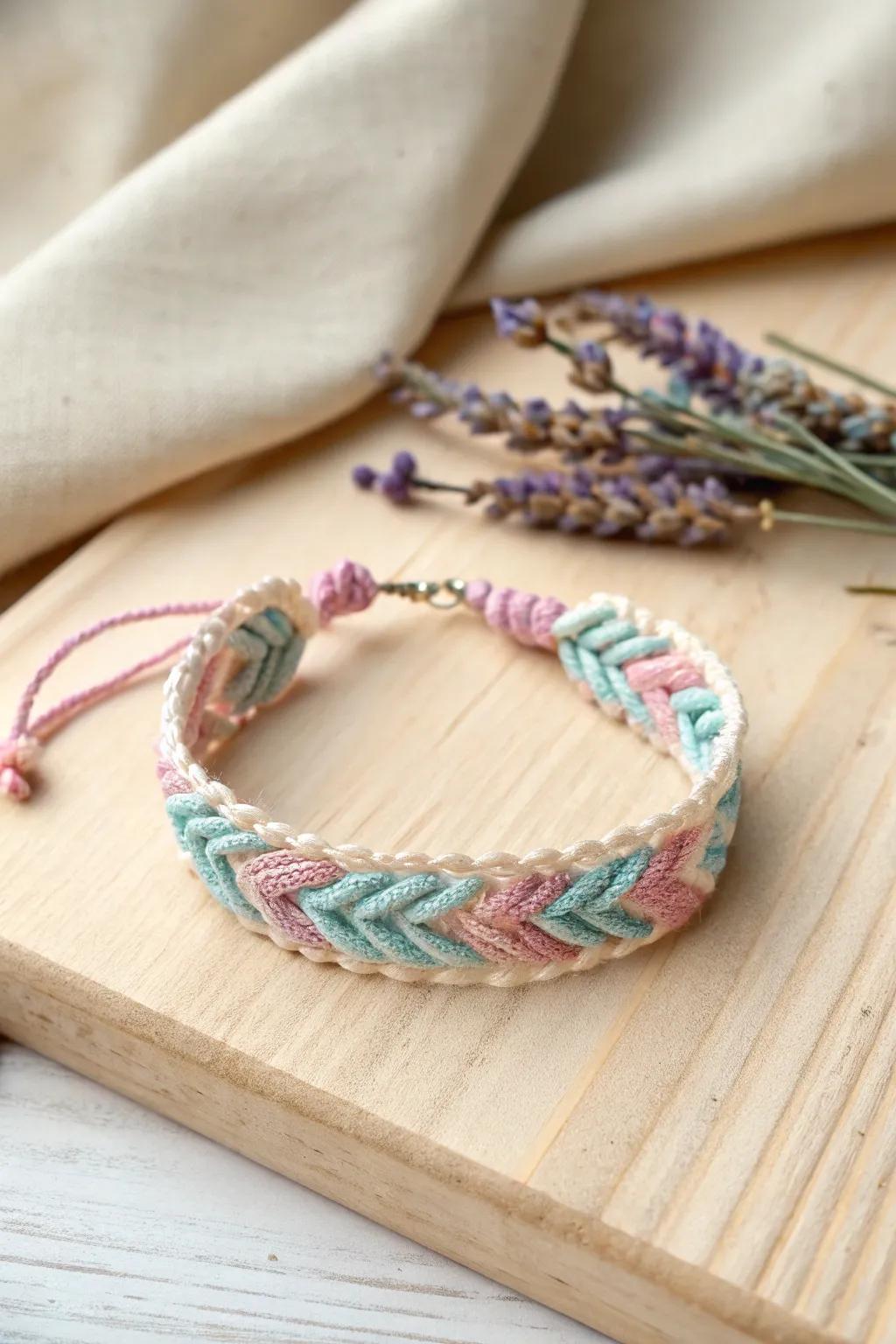 Craft your connection: Embrace the art of friendship with a pastel-hued bracelet.