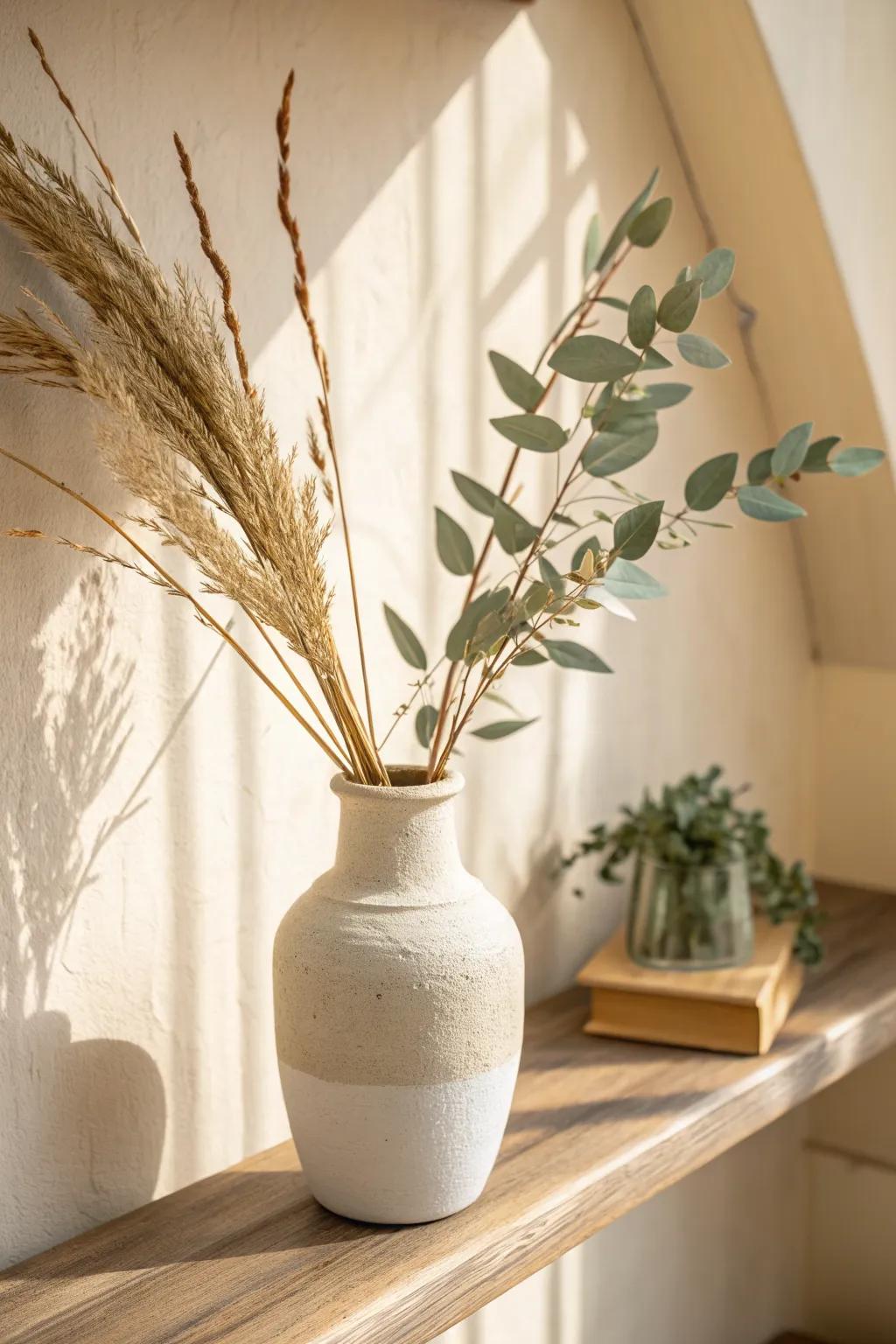 Soft neutrals + one sage pop: a calm, cute studio vibe that feels styled, not bland.