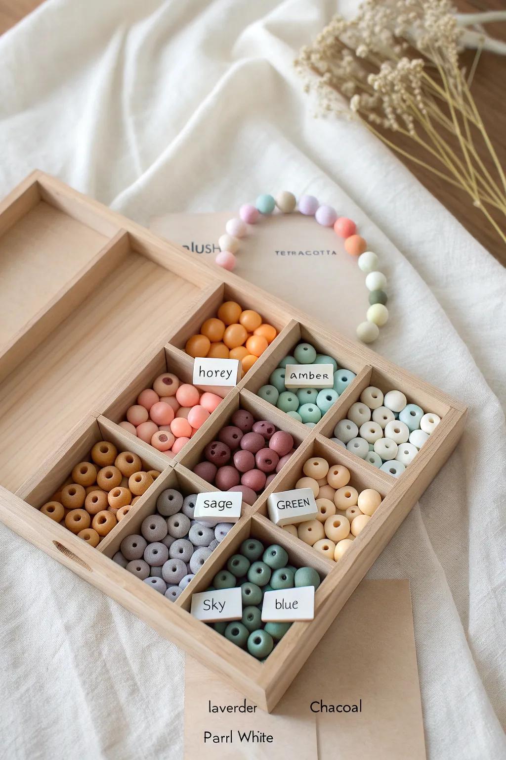 Color-zoned compartment box: a simple bead system that makes every DIY project faster.
