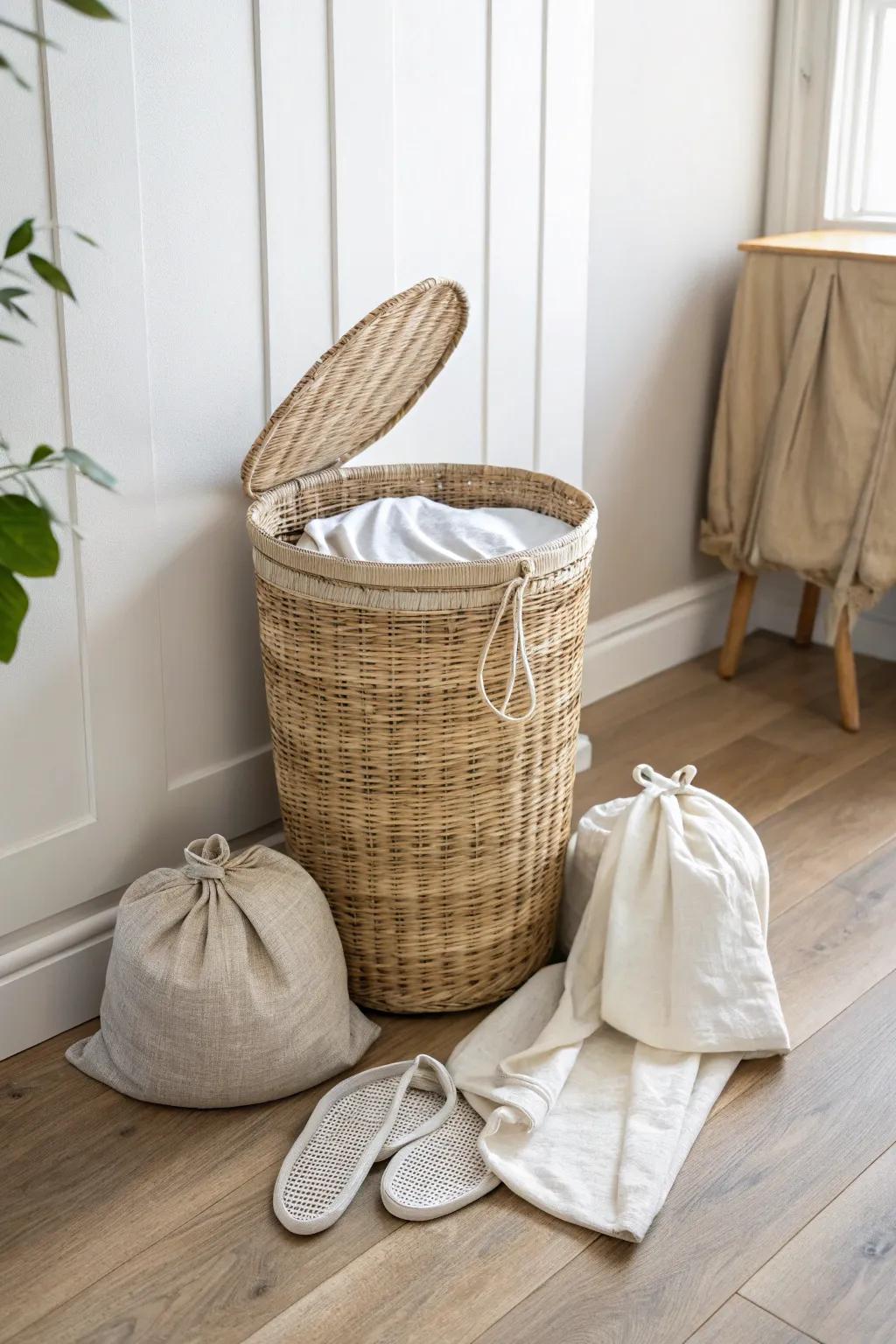 A laundry hamper survival kit that turns dorm laundry into a grab-and-go routine.