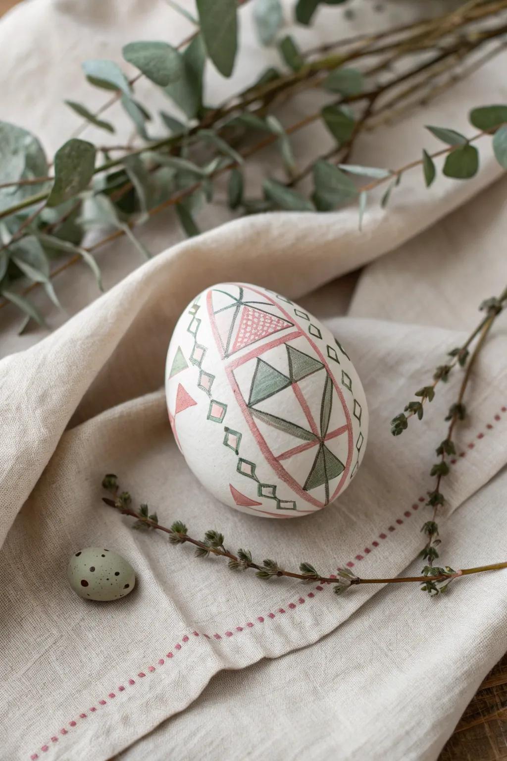 Elevate your Easter decor with minimalist geometric elegance.