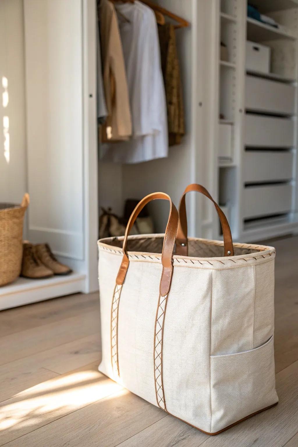 Start fresh: pull everything out into one tote so only the best items earn shelf space.