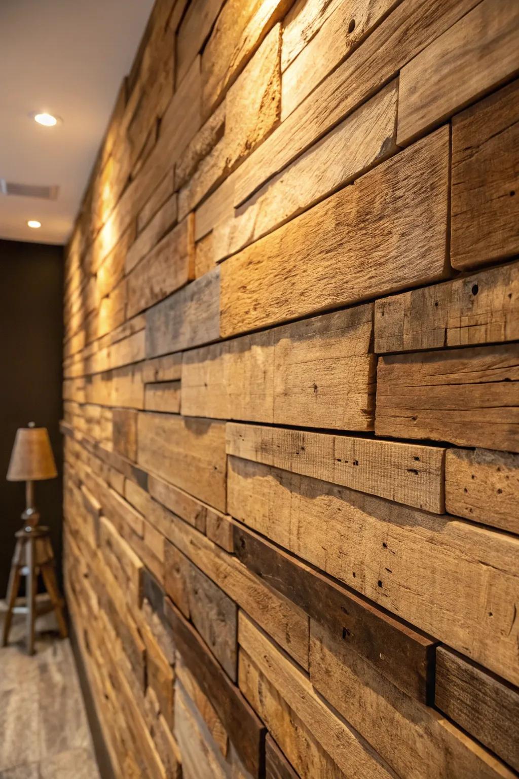 Elevate your space with the timeless charm of reclaimed wood panels.