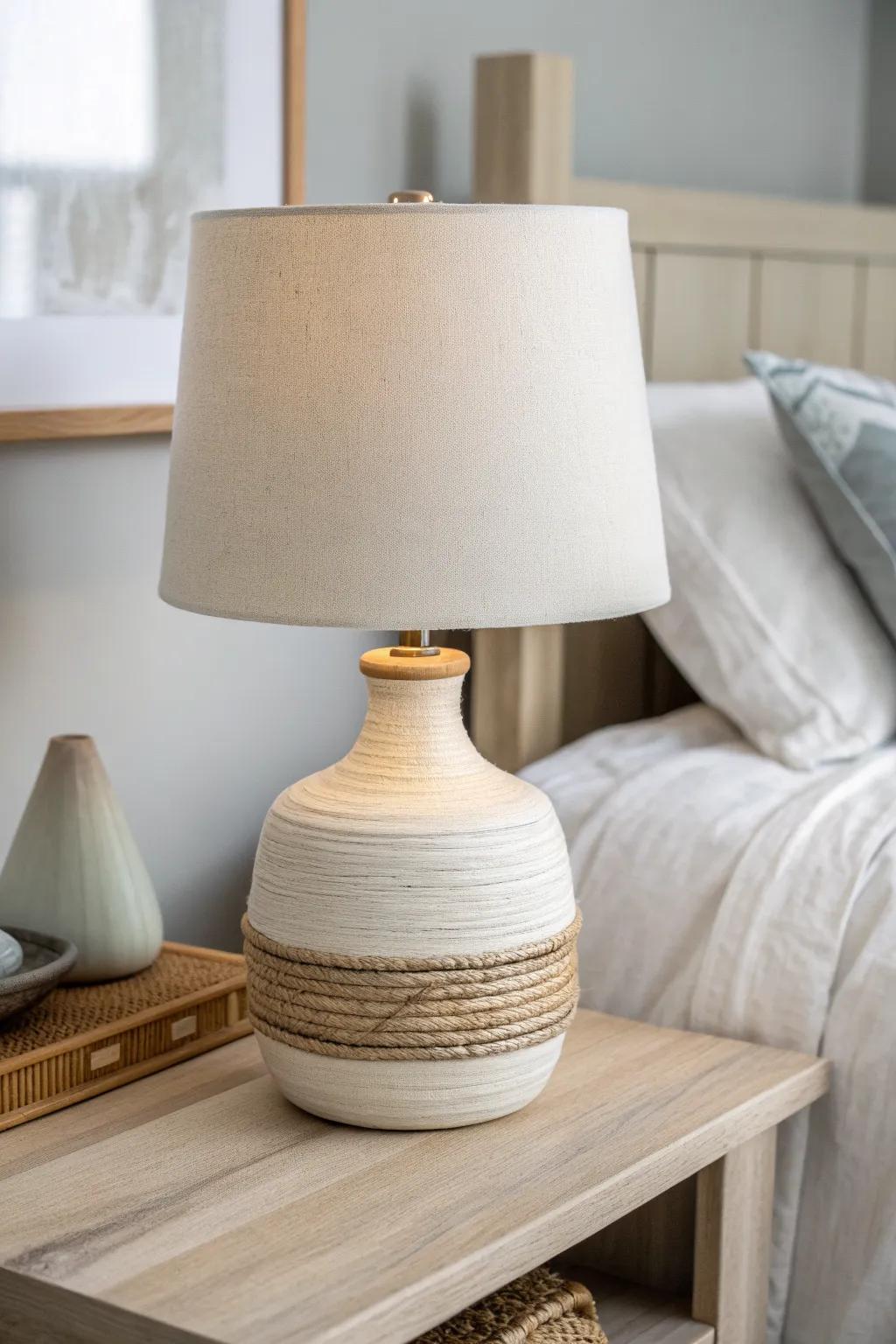Neutral tones make even mismatched dorm furniture feel calm, cohesive, and more spacious.