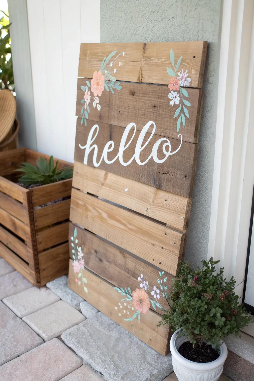 Welcome your guests with a touch of rustic elegance and minimalist charm!