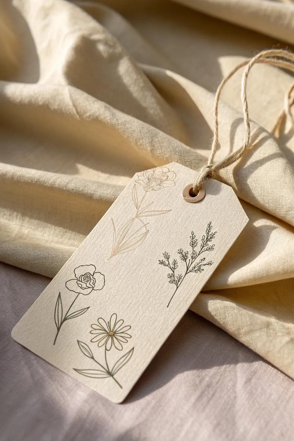 Transform your gifts with the elegance of customizable gift tags, where simplicity meets personal touch.