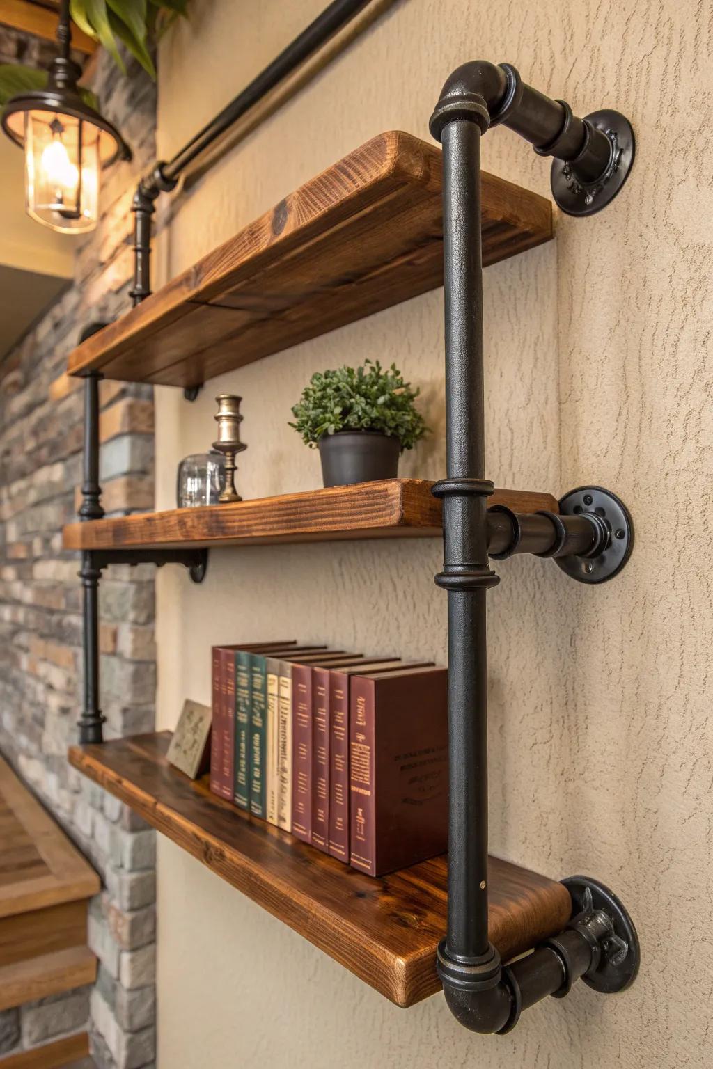 Elevate your space with this classic PVC pipe shelf – where simplicity meets craftsmanship.