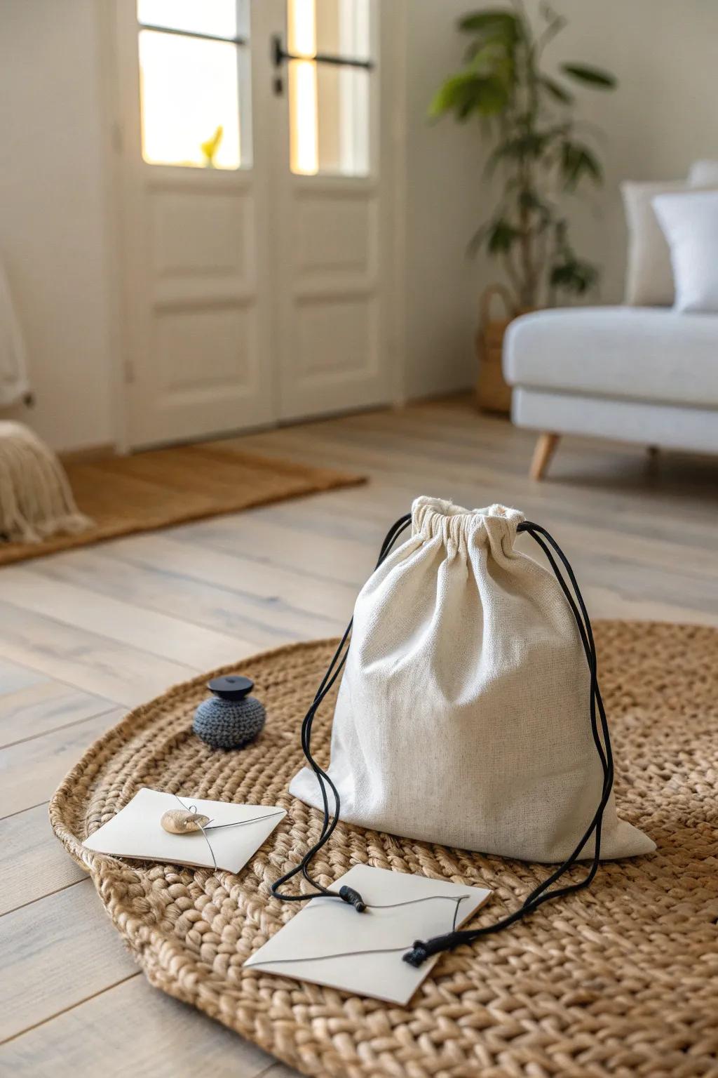 One-bag declutter: scoop up visual clutter fast and your living room instantly feels bigger.