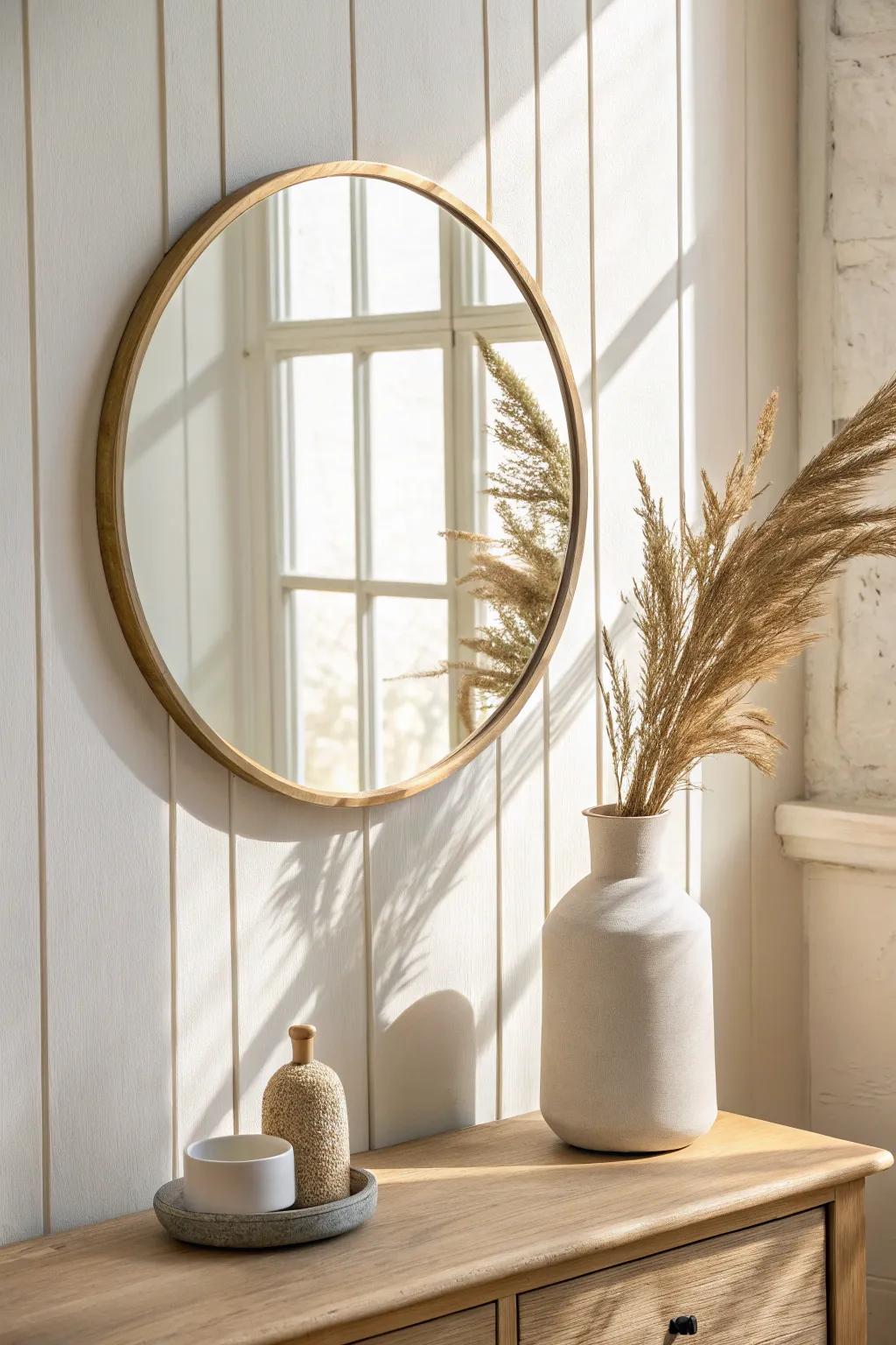 Crisp warm-white paint makes a tiny bathroom feel brighter, cleaner, and beautifully open.