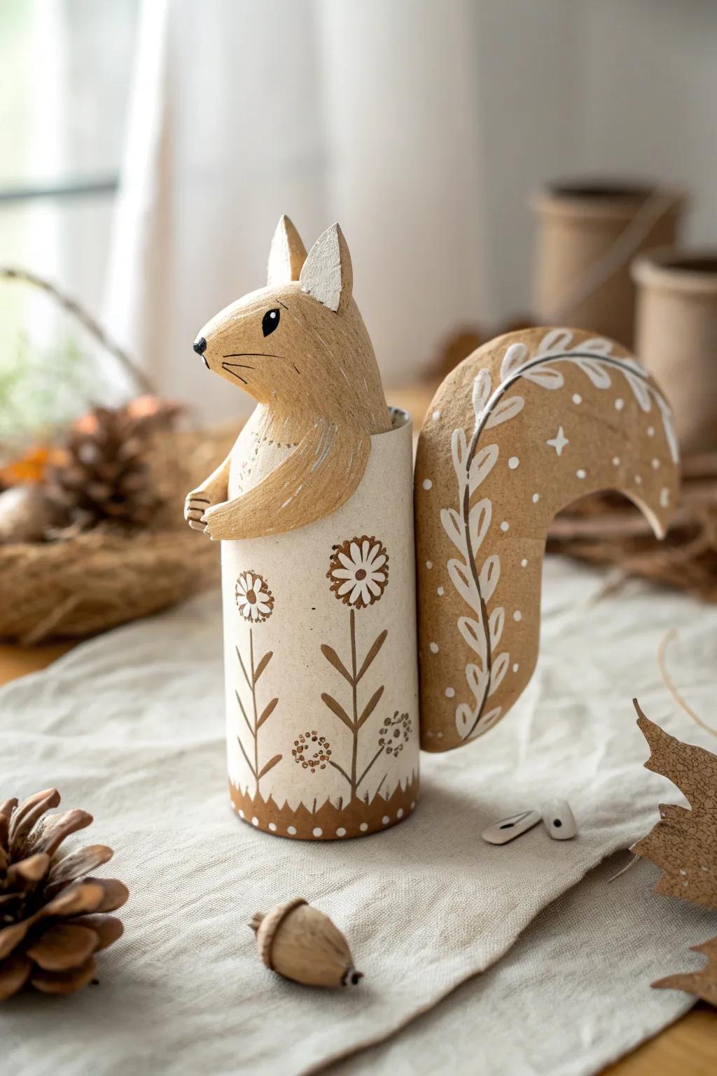 Transform the ordinary into extraordinary with this charming paper roll squirrel craft—where simplicity meets artistry.