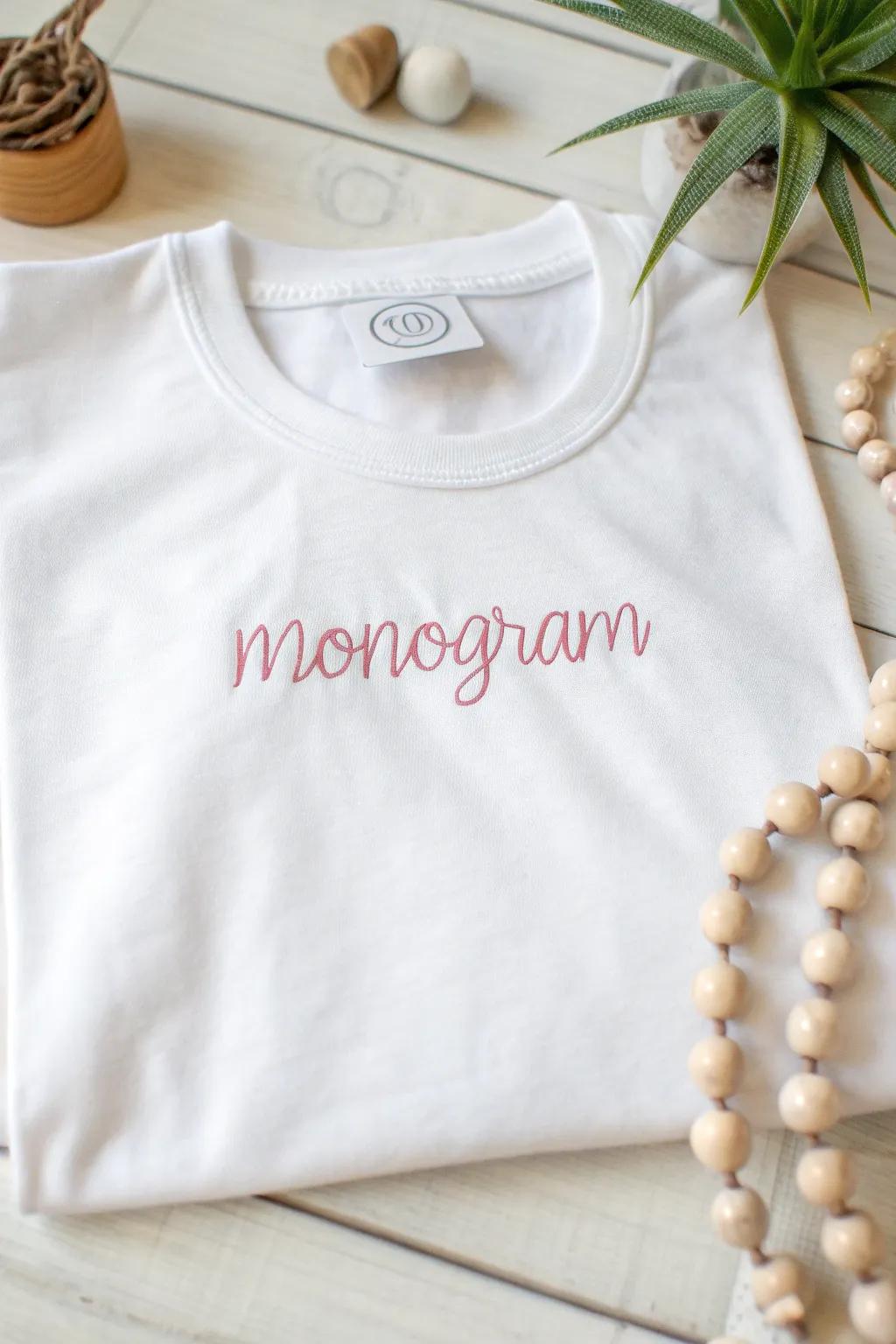 Elevate your style with the timeless elegance of a classic script monogram.