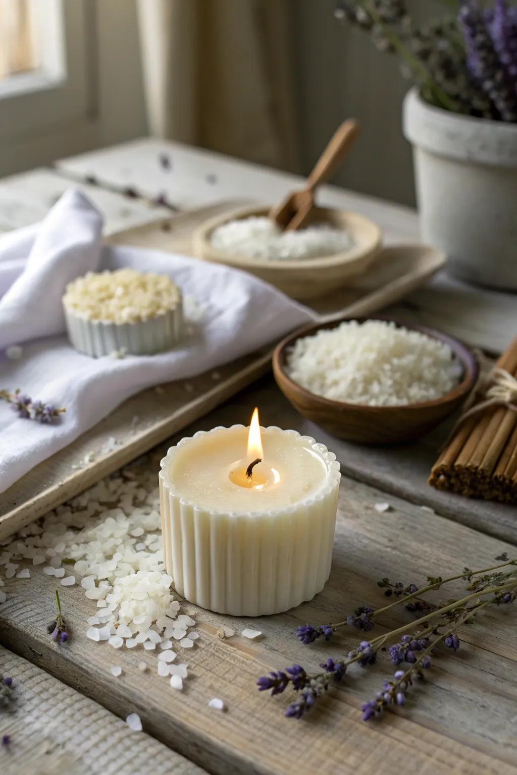 Embrace your creative side with this step-by-step candle-making journey. #DIYDelight #CraftedBeauty