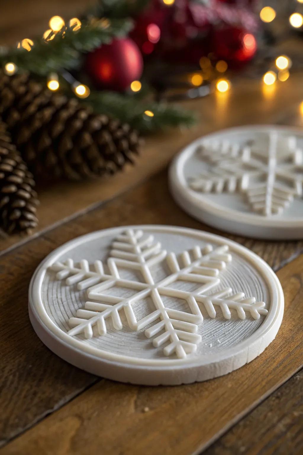 Elevate your holiday decor with these stunning 3D printed snowflake coasters—where craftsmanship meets festive flair.