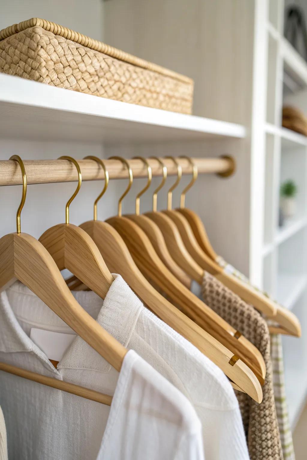 Matching hangers = instant calm: a tiny swap that makes any closet look clean and streamlined.