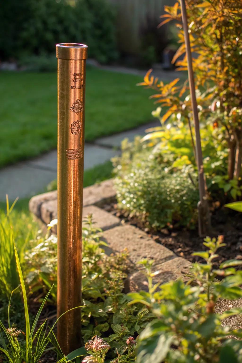 Enhance your garden's charm with the timeless elegance of copper garden stakes.