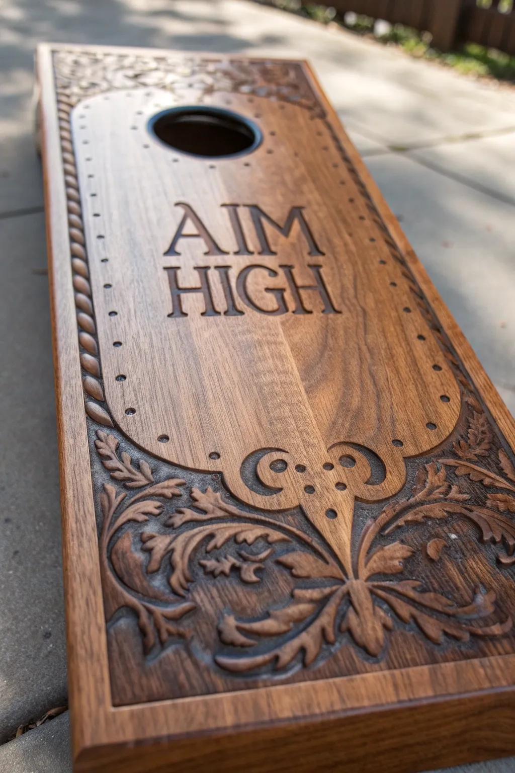 Elevate your game with craftsmanship and motivation—'Aim High' every time.