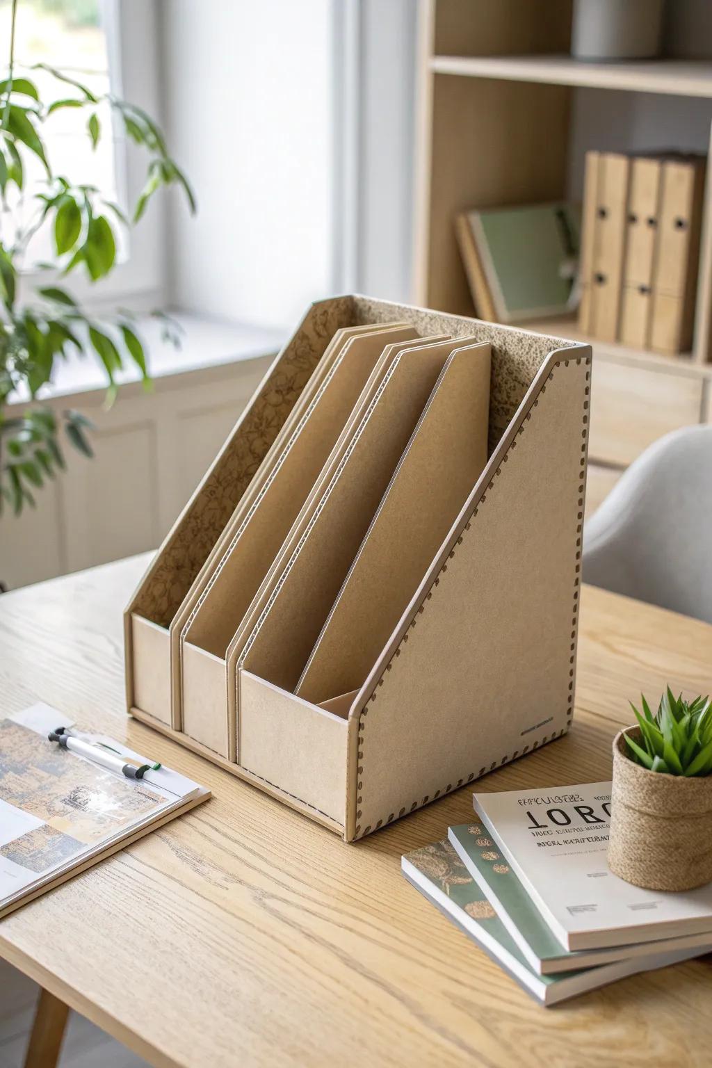 Transform clutter into calm with this chic DIY foldable file organizer, perfect for a minimalist haven.