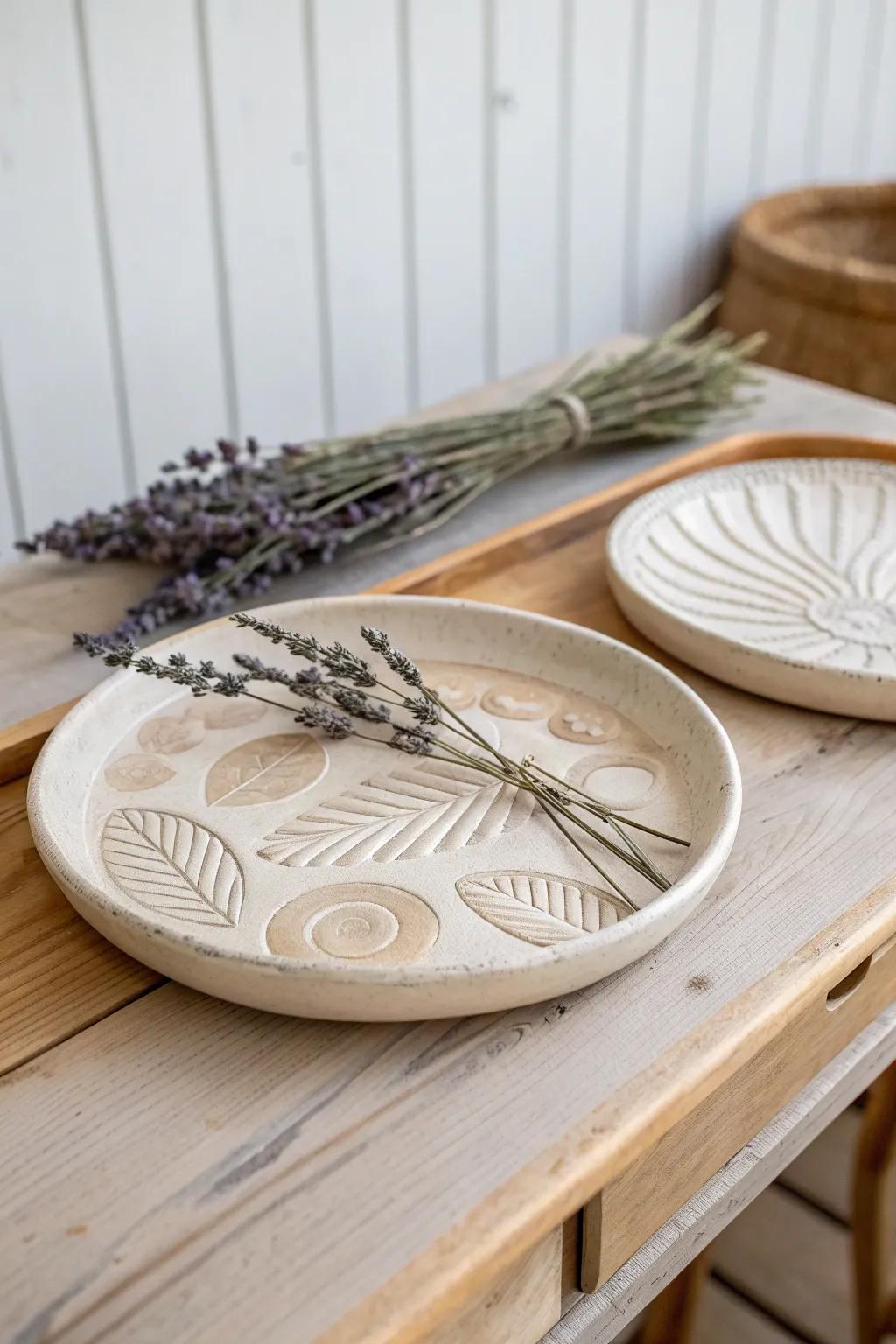 Embrace simplicity and artistry with a handcrafted drape mold tray that serves both beauty and utility.