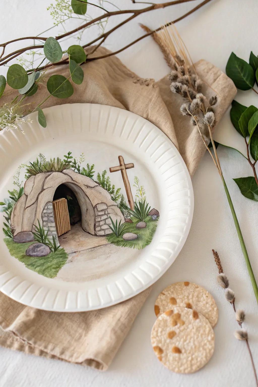 Celebrate the joy of Easter with this charming 'He Is Risen' paper plate craft, blending simplicity and elegance for a meaningful storytelling experience.
