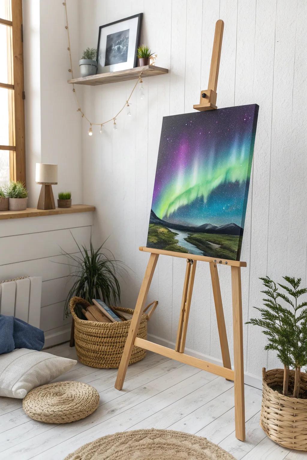 Capture the magic of the Northern Lights with effortless spray paint gradients.