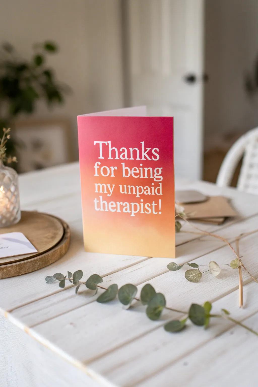 Celebrate Mom with a touch of humor and style. #MothersDayCard #OmbreLove