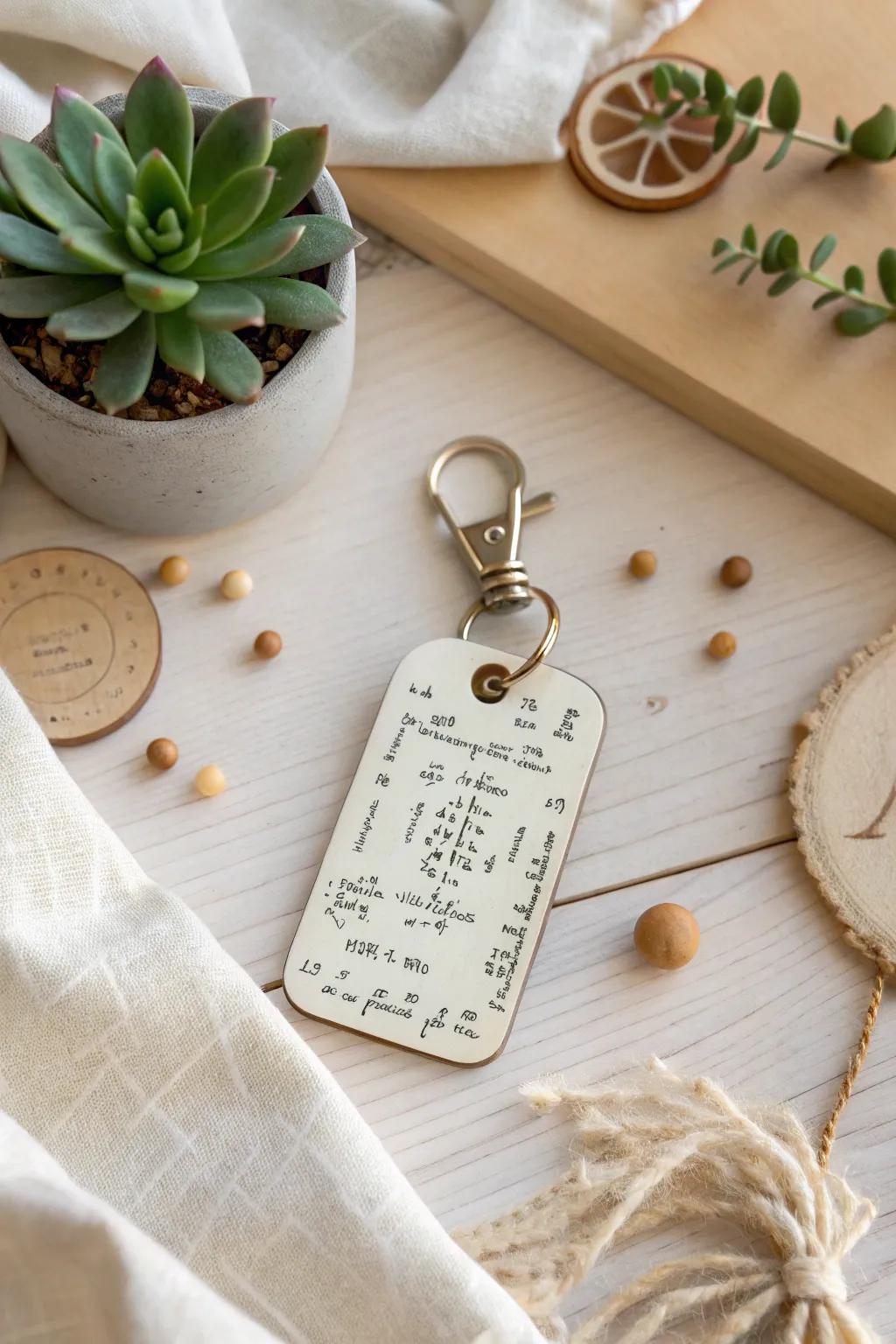 Carry a touch of math with style – handmade equation-inspired keychains that celebrate simplicity and creativity. Perfect for gifting!