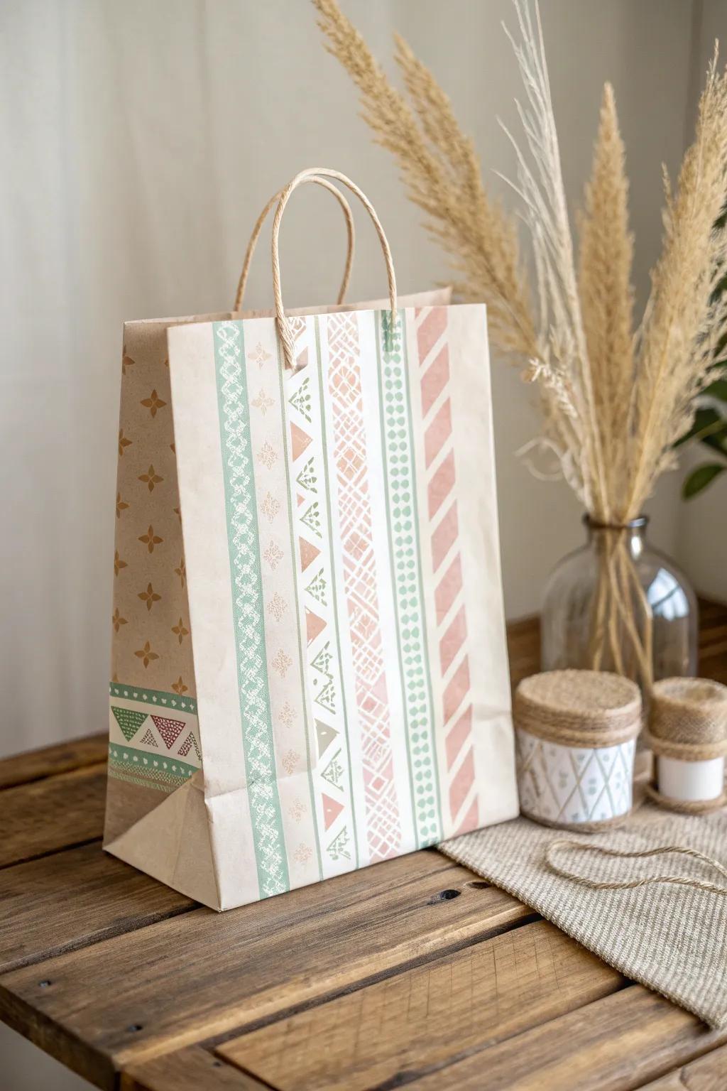 Elevate your gift wrapping with decorative tape: a blend of simplicity and style!