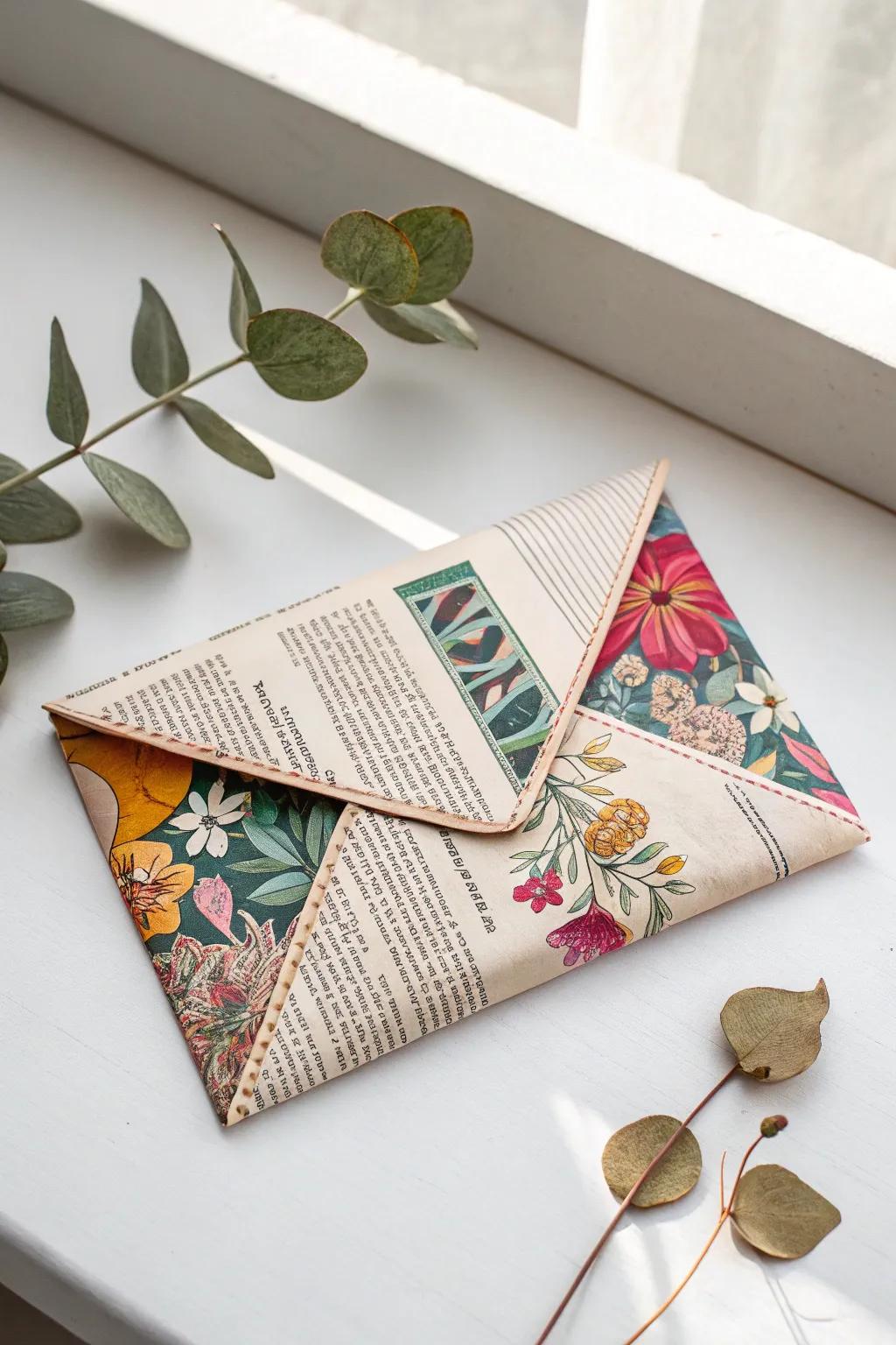 Transform old magazines into stunning origami envelopes—where sustainability meets style.