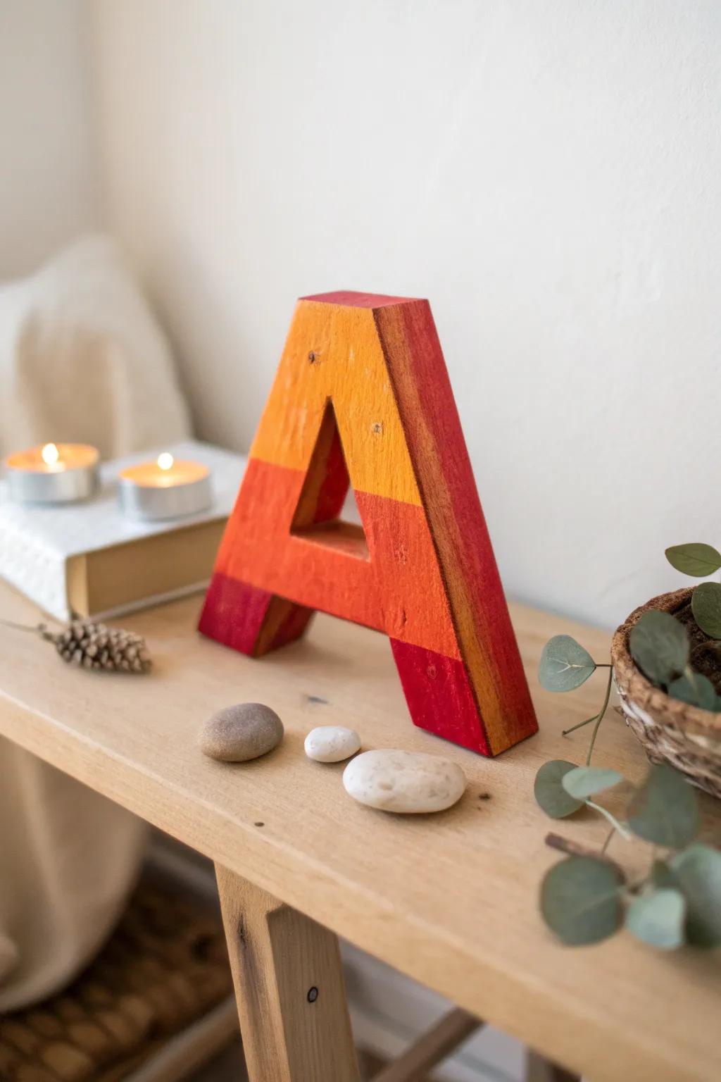 Bold and Bright: Let your letters steal the spotlight with vibrant reds and oranges!