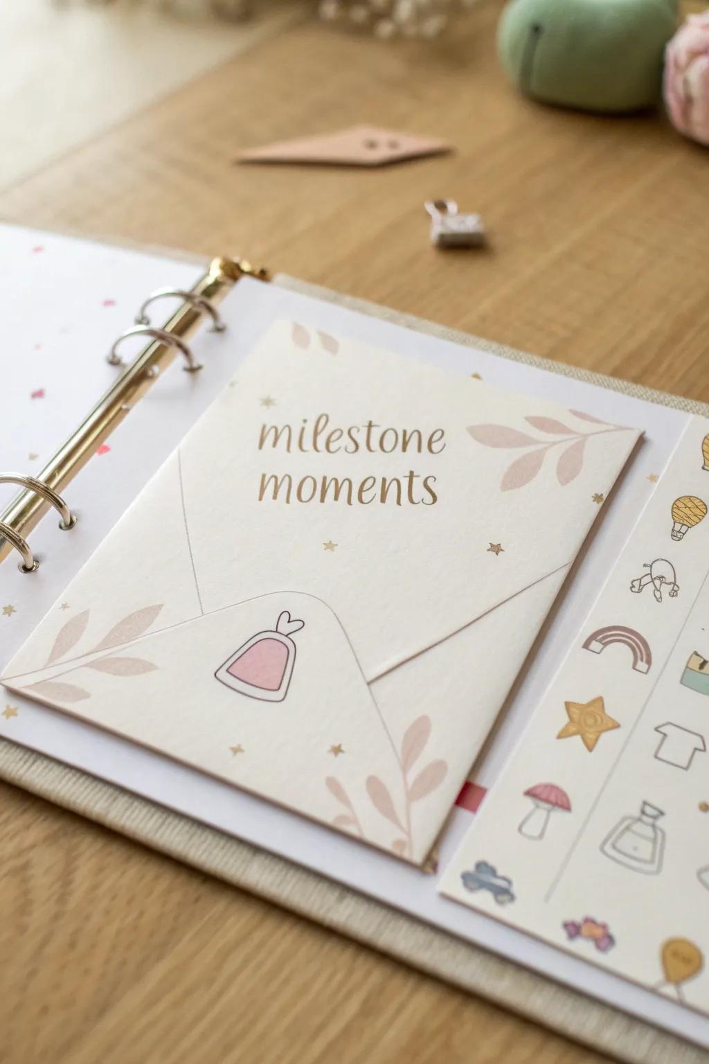 Capture every precious milestone with style and simplicity. #MilestoneMoments #ScrapbookingJoy