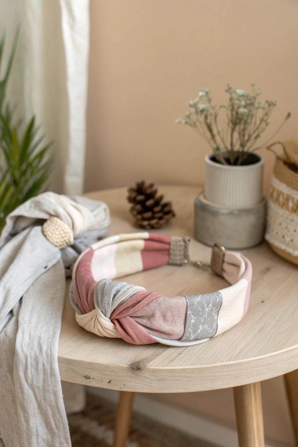 Craft your style: Elegant handmade headbands from leftover fabric scraps.