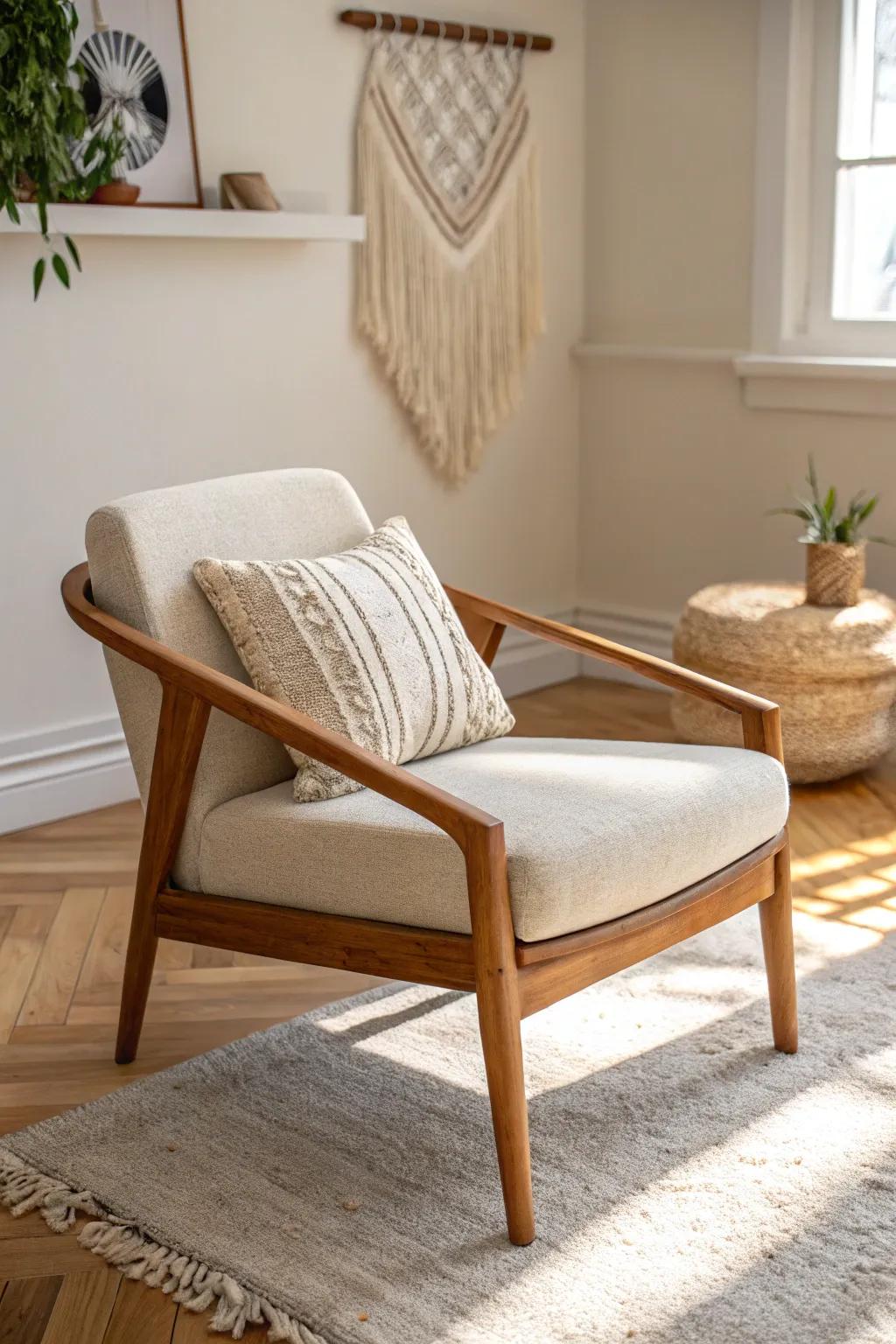 Angle one chair inward—instant cozy conversation zone, even in the smallest living room.