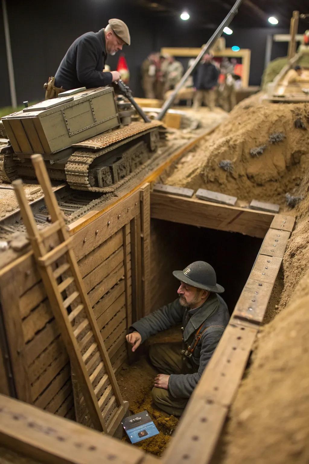 Discover the hidden secrets of craftsmanship with this interactive diorama section.