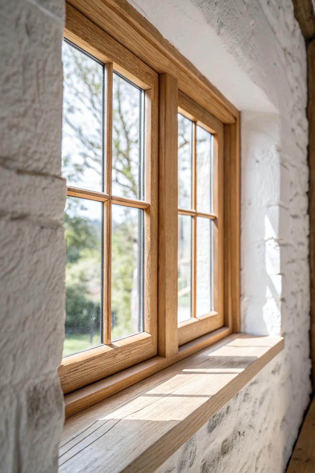 Borrow daylight with a high interior window—your windowless room feels instantly airy and calm.