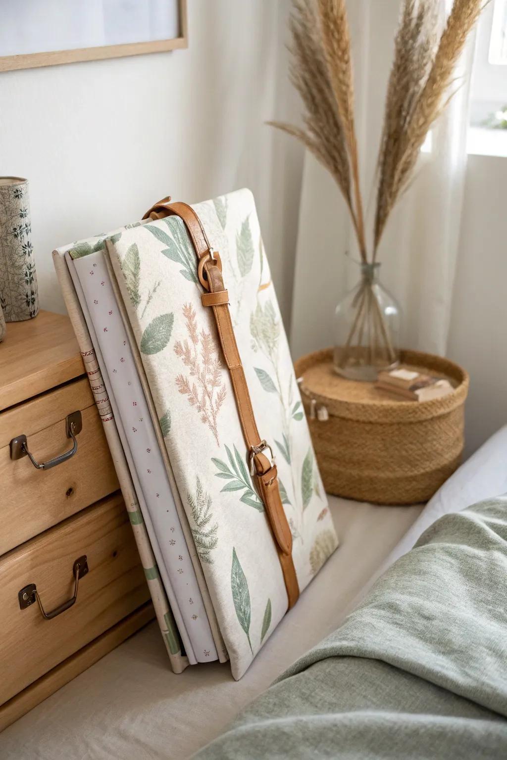 Keep sheet wrapping paper pristine: a slim portfolio case that slides beside your dresser.