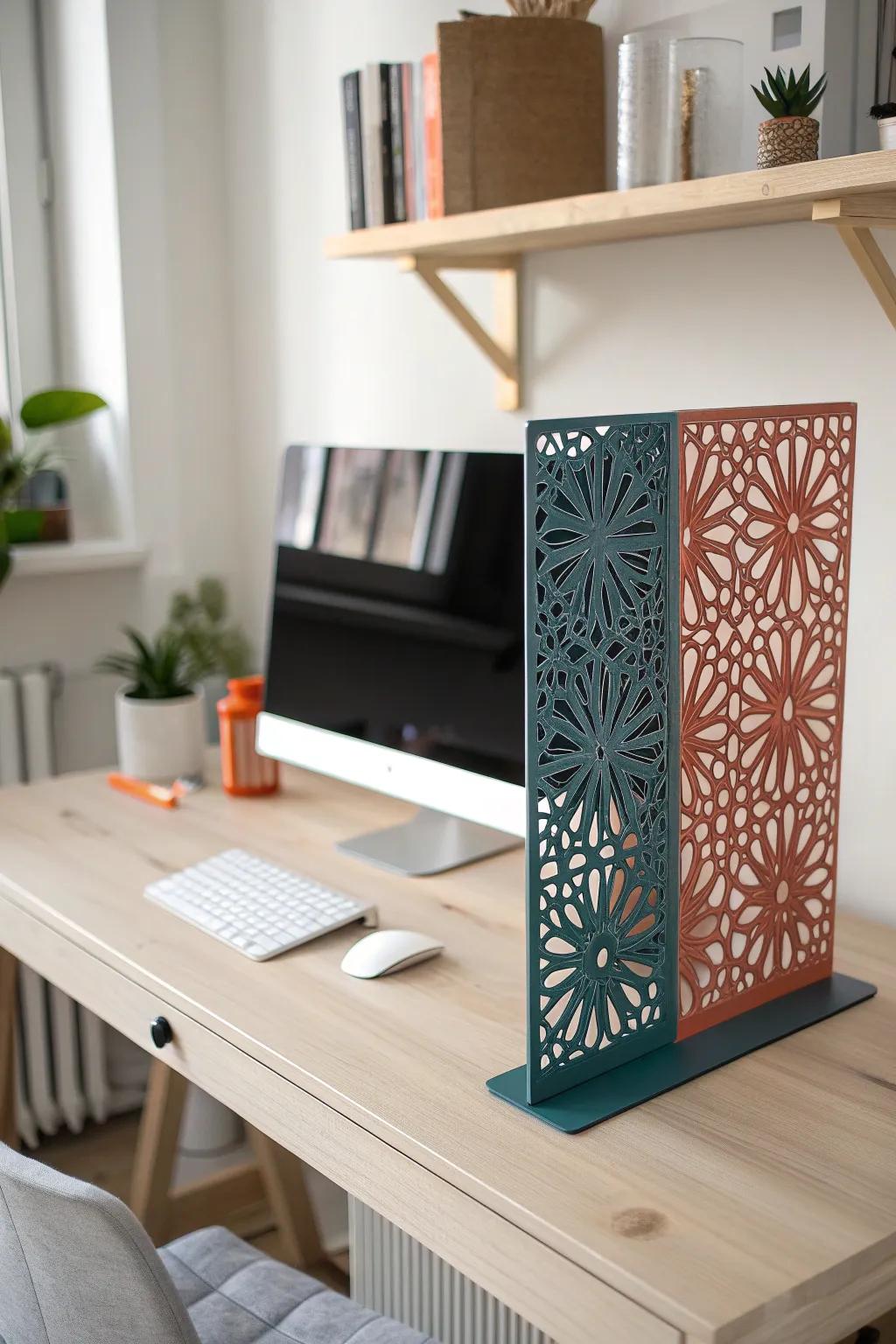 Elevate your workspace with a custom 3D-printed desk divider—where craftsmanship meets style!