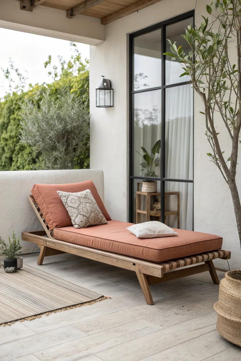 A compact convertible daybed that flips from upright seating to nap-ready lounging in seconds.