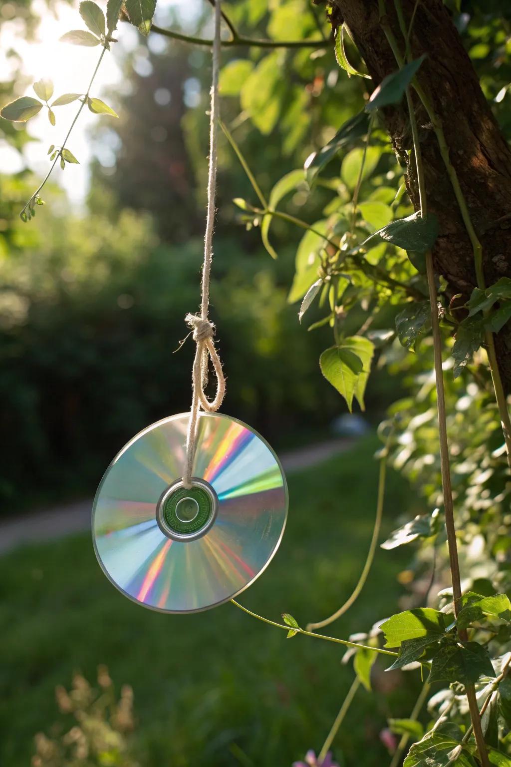 Transform old CDs into enchanting garden ornaments that deter birds while adding a touch of sparkle to your outdoor oasis.