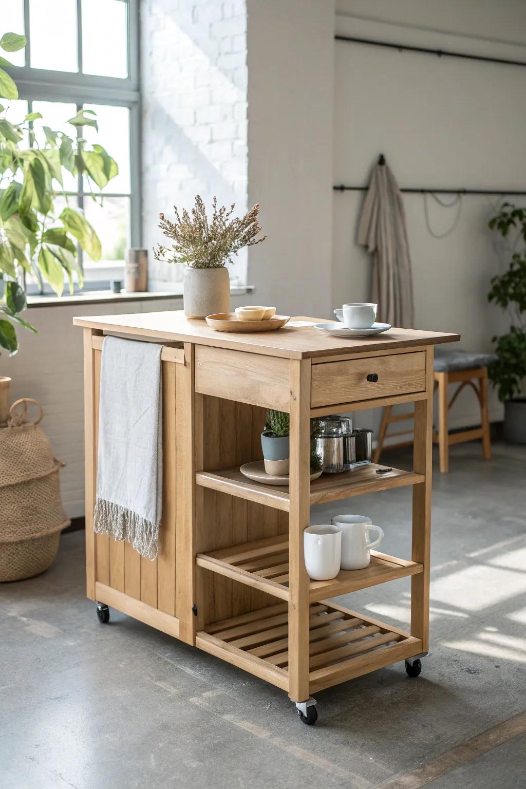 Elevate your kitchen space with a touch of elegance and functionality. Discover the art of a DIY breakfast bar on wheels.