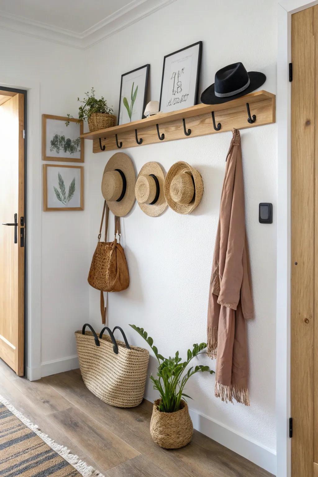 Turn a blank corner into a chic hat moment—wrap the wall with texture, color, and calm.