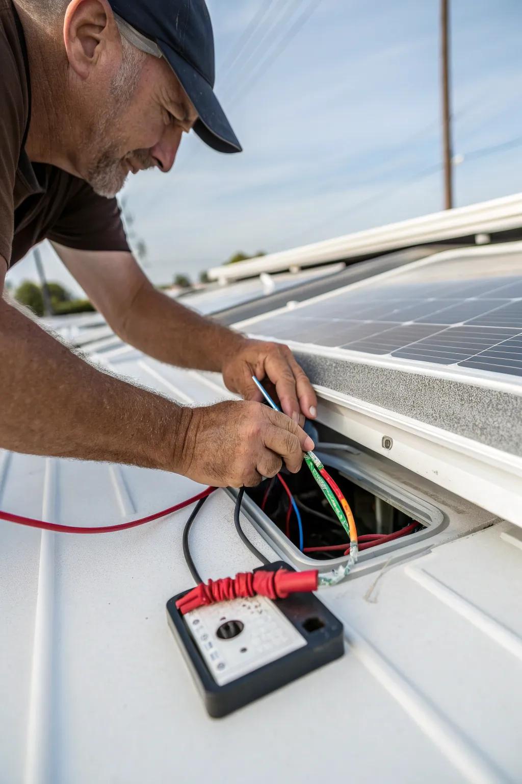 Master the art of wire management for a seamless RV solar setup.
