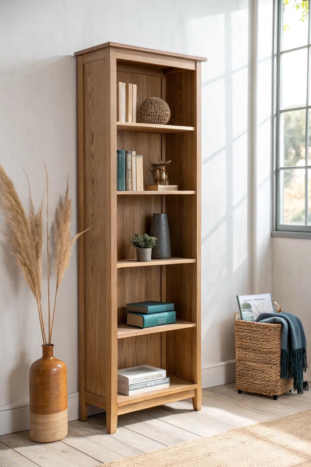 Leave intentional gaps—negative space makes your bookcase feel calm, curated, and chic always.
