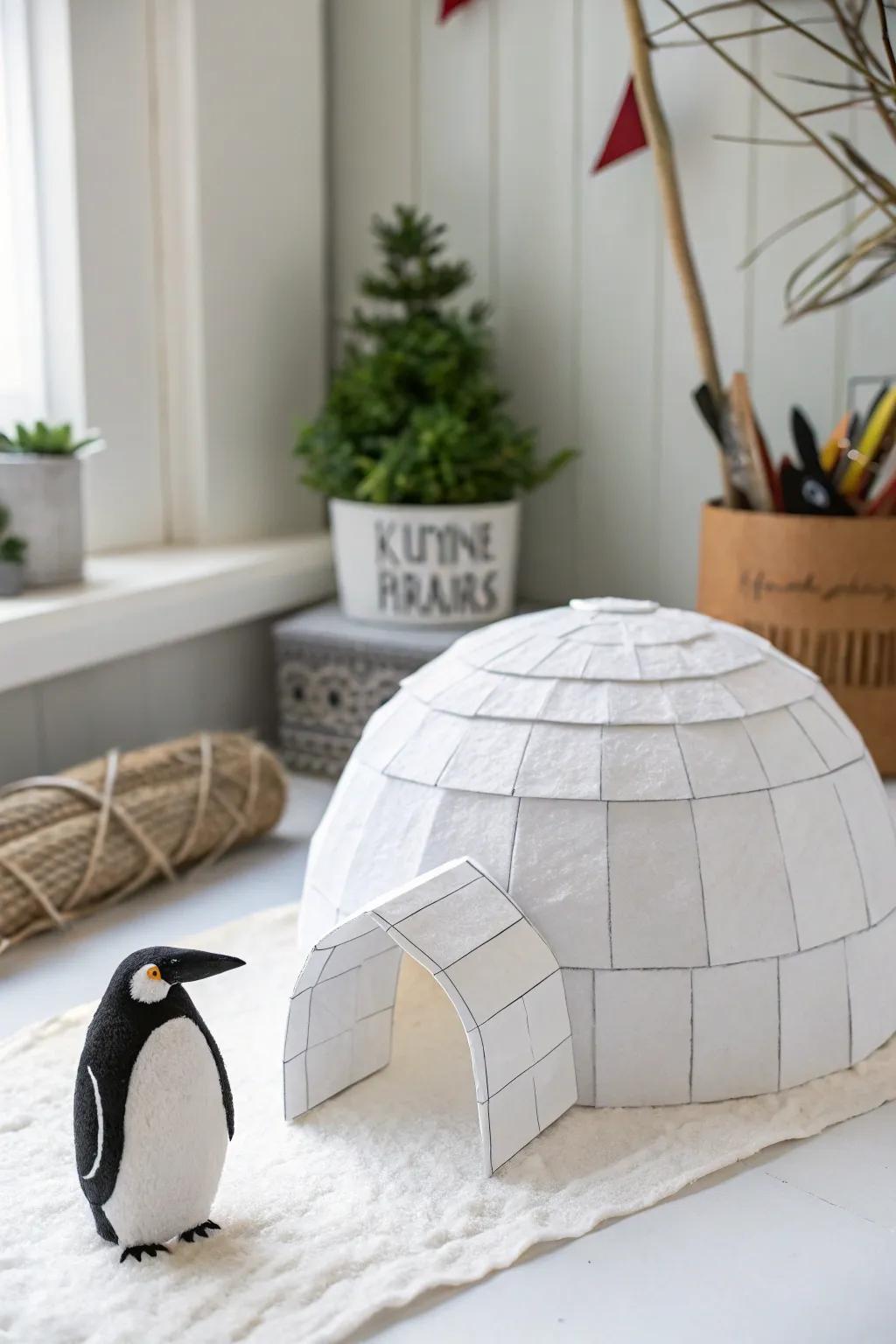 Discover the charm of simplicity with this handcrafted Arctic duo, perfect for adding a touch of winter whimsy to your decor.