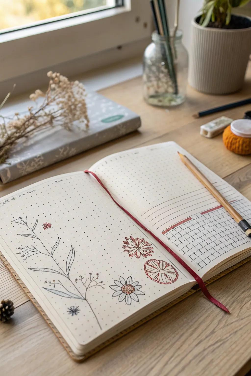 Embrace structured creativity with grid paper magic.