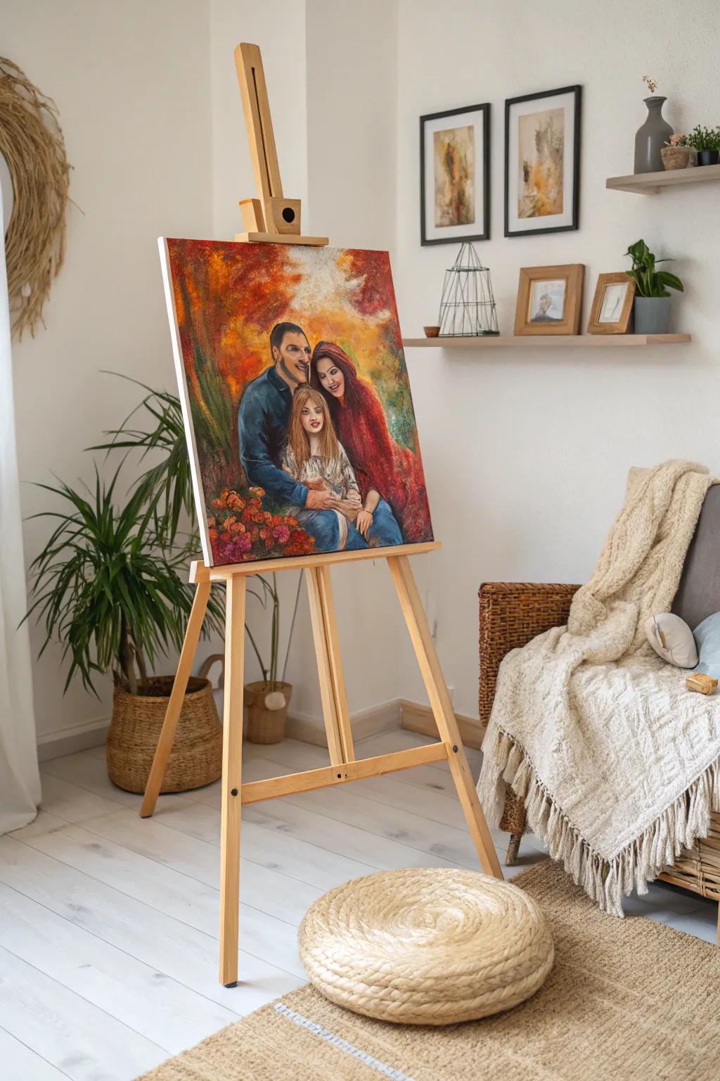 Capturing memories with art: A heartfelt gift for dad that blends family and creativity.