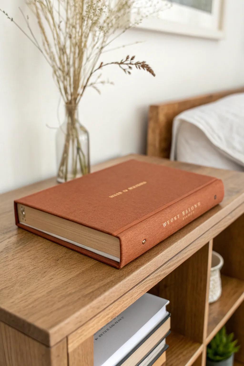 A hardcover book turned into secret storage—stylish, minimalist, and perfect for tiny spaces.